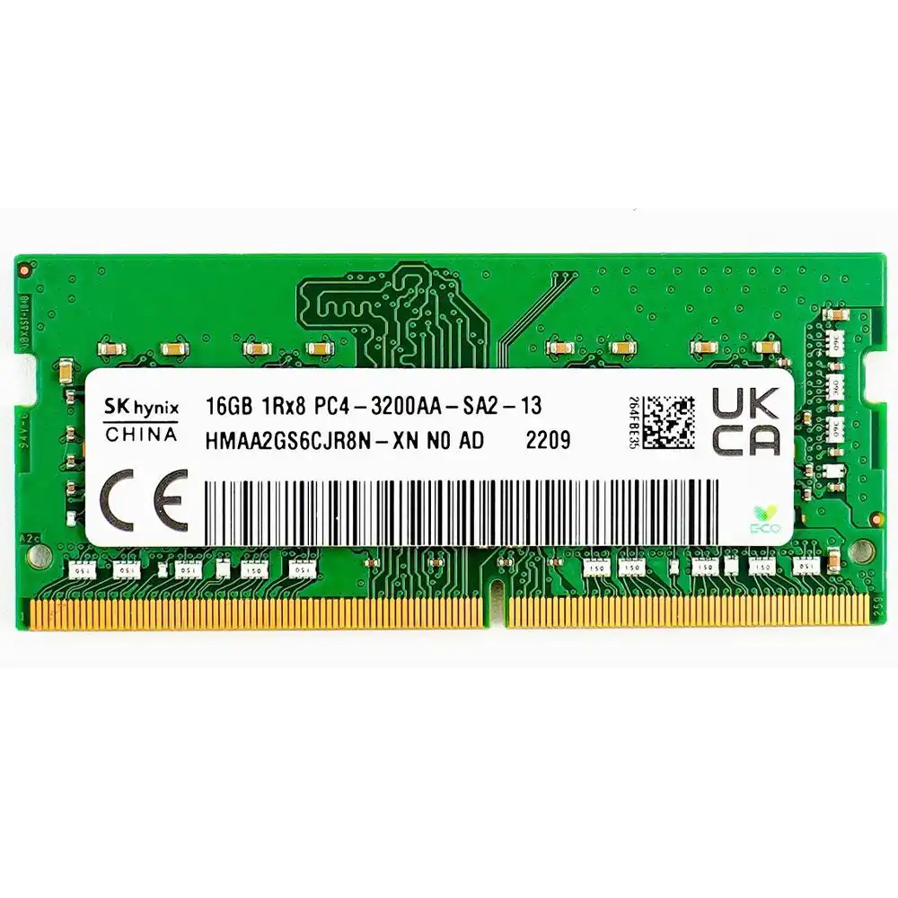 SK HYNIX HMAA2GS6CJR8N-XN 16GB 3200MHz PC4 S0-DIMM OEM Laptop Me SK HYNIX HMAA2GS6CJR8N-XN 16GB 3200MHz PC4 S0-DIMM OEM Laptop Memory - Mineaway