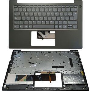Laptop Replacement Keyboard for Lenovo V14 G2-ALC G2-ITL G2-IJL Spanish Layout with Palmrest AP21R000400 5CB1B96381 Preowned - Mineaway