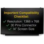 Laptop Replacement Screen for Dell Latitude 5490 HP Lenovo DPN 0