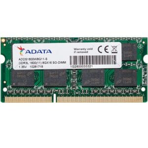 ADATA ADDS1600W8G11-S 8GB DDR3L 1600MHz SO-DIMM Laptop Memory - Mineaway